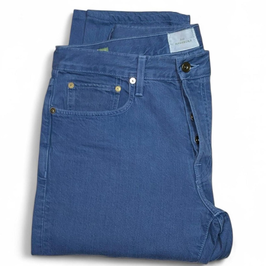 Sid Mashburn Blue 5 Pocket Jeans Men’s Size W32 L26 Button Fly Straight Euc
